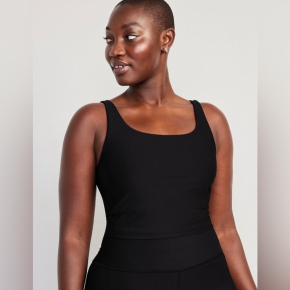 NWT! Old Navy Black Light Support PowerSoft Longline Sports Bra - Multiple 🤎 - Picture 4 of 12